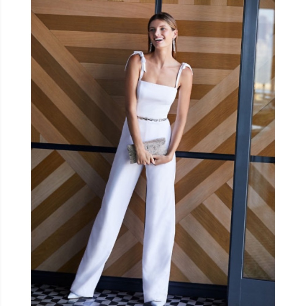 BHLDN Theia Trinity White Jumpsuit NWOT